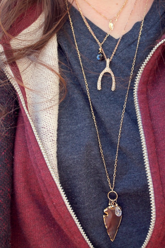 layered necklaces 